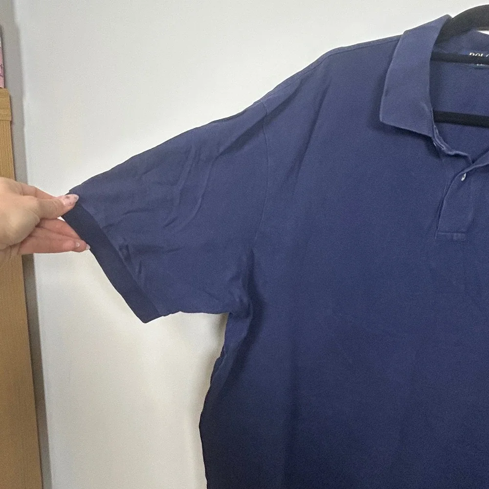 2 Polo Ralph Lauren Men's Navy Blue Big &‎ Tall Short Sleeve Polo Shirt 3XB
